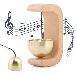 Magnetic Shopkeepers Bell Doorbell for Door Opening, Door Chime for Business When Entering, Wood Wind Chime for Garden Restaurant Room(Wood,Size:3inch)