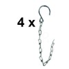 4 x Sicherungskettchen Sicherungskette Plate Galvanised