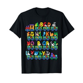 Funny Alphabet Animal ABCs Toy Trains Teacher Kindergarten T-Shirt