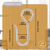 Auvotuis 50Pcs Curtain Track Hooks, Stainless Steel Small Curtain Hooks