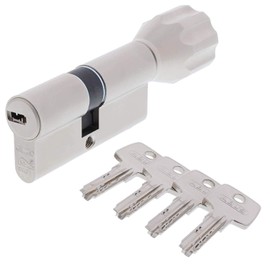 ABUS EC550 Profile Knob Cylinder, 50 / 40 mm with 4 Keys