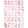 Small Mini Floral Lettering Tattoo Sticker Tattoo Sticker Drawing 5ea