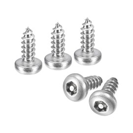 QUARKZMAN #10 x 1/2" Torx Security Screws, Pack of 20 Button Head Tamper Proof Self Drilling Screws, 304 Stainless Steel Anti-Theft Screws
