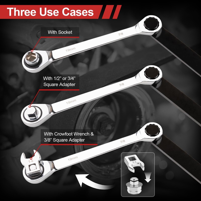 Feikenee 15PCS Serpentine Belt Tool Set, Professional Ratcheting Serpentine Belt