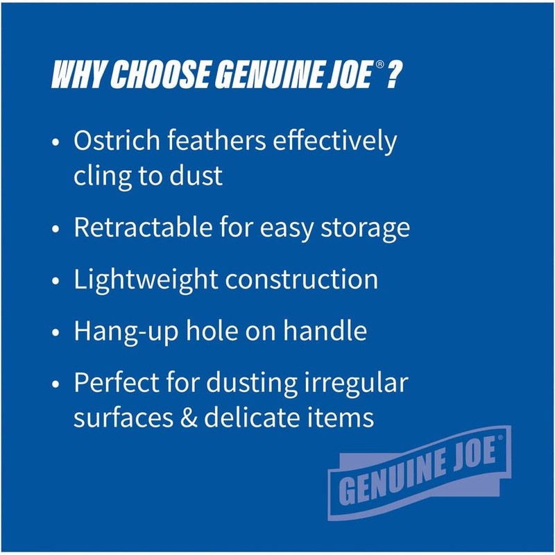 Genuine Joe - GJO90218CT - Retractable Feather Duster