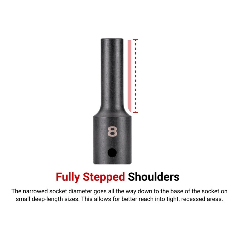 TEKTON 1/2 Inch Drive x 9/16 Inch Deep 6-Point Impact