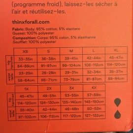 Thinx Hi Waist Super Absorbency Period Underwear X-Large Rhubarb Red XL NEW