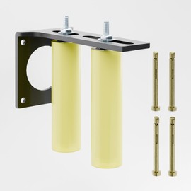 TOIMIOTOIM Heavy Duty Slide Gate Guide Roller 6" Sliding Gate Roller L Rear Post Bracket, Iron Gate Guide Wheel Pulley, Adjustable Bolts Slide Gate Support Assembly for Sliding Rolling Gates