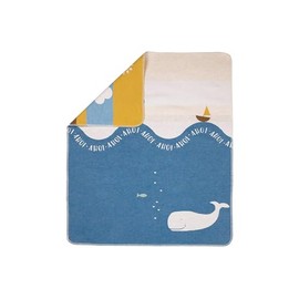 David Fussenegger Baby and Children's Blanket Juwel Whale Medium Blue 90 x 70 cm