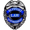 StickerSector REFLECTIVE SUPPORT LAW ENFORCEMENT Badge Sticker FS2085-REF