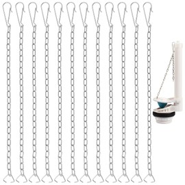 12 PACK Toilet Flapper Chain, Stainless Steel Toilet Flapper Lift Chain Replacement, Universal Toilet Chain Toilet Flush Lift Chain Adjustable Length for Most Toilet Flappers