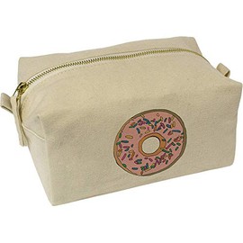 'Sprinkle Doughnut' Canvas Wash Bag/Makeup Case (CS00018162)