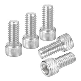 DTGN 5/16"-18x5/8" Socket Head Cap Screws Bolts - 25Pack - Good for Road Bicycle, Mountain Bike, Auto, Motorcycle - 304 Stainless Steel Hex Head Metric Screws - Silver