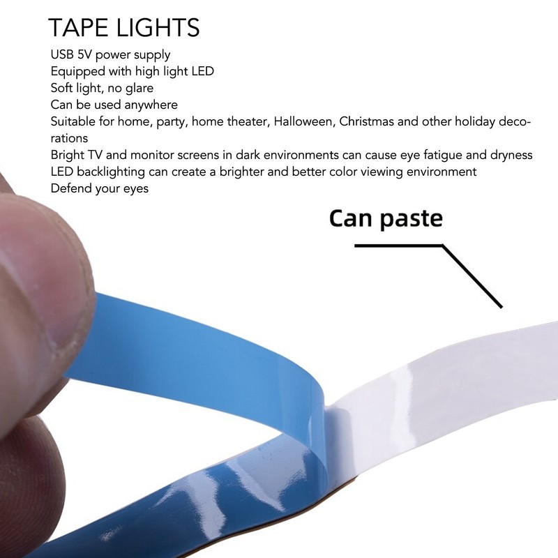 11.5ft LED Strip Light USB Power Supply Bluetooth Monitor Backlight