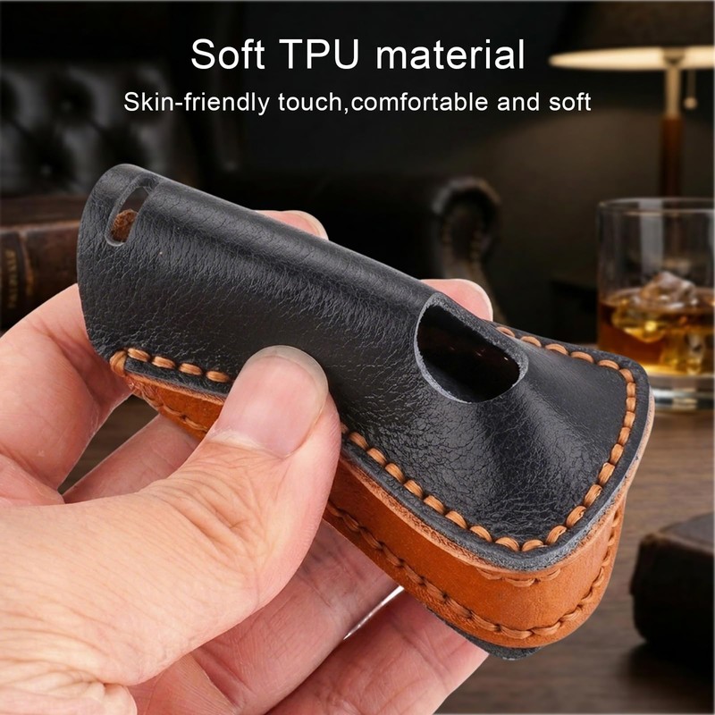 for Mazda Key Fob Cover Leather Key Case Holder Keychain