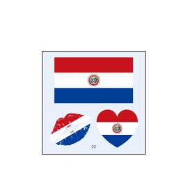 Flag of Paraguay 4 Packs 12 PCS Republic of Paraguay Flag Tattoos Party Favor Decal Free Shipping
