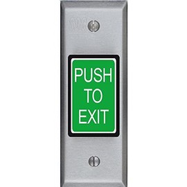 Security Door Controls SDC 413NU Narrow Frame 2" Green Illuminated. 413NU