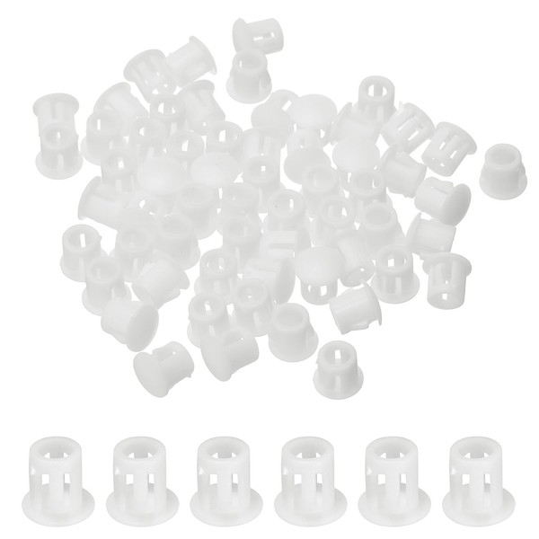 sourcing map 60pcs Nylon Plastic Hole Plugs, 1/5"(6mm) Round Drill