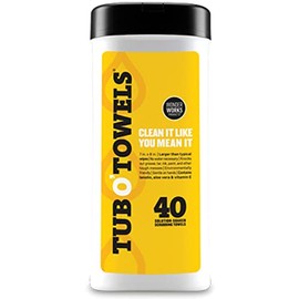 Tub O'Towels Heavy Duty Fiber Weave Cleaning Wipes 8 in. W x 7 in. L 40 pk