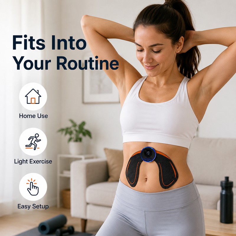 EMS Muscle Stimulator for Body Fitness – Portable Toning Massager