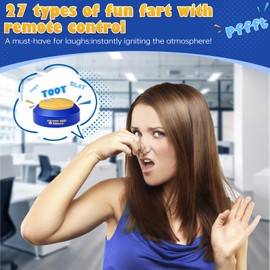 Remote Controlled Fart Machine, Plays 30 Funny Realistic Sounds, Wireless 50ft Range, Prank Toy for Games, Office Humor