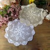Lelefly Cotton Handmade Crochet lace Table Runners Round Tablecloth Doilies