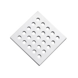 HOLGE 3.75 Inch Square Shower Drain Cover 95MM Floor Drain Grate (Chrome)