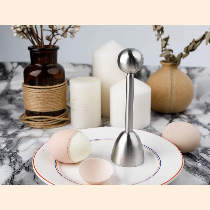 WUBAYI Egg Topper Stainless Steel - Egg Cracker for Boiled