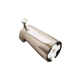 SENTO Slip On Nickel Universal Bathroom Tub Spout with Diverter, Durable Heavy Duty Metal Bathtub Faucet with Shower Diverter - 4 Inches 1/2" Copper Pipe, Satin Nickel