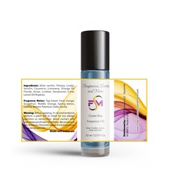 Fragrances, Scents and More Crystal Blue Fragrance Oil - 3 Bottles 0.33 Fl Oz Glass Roll On (10ml)