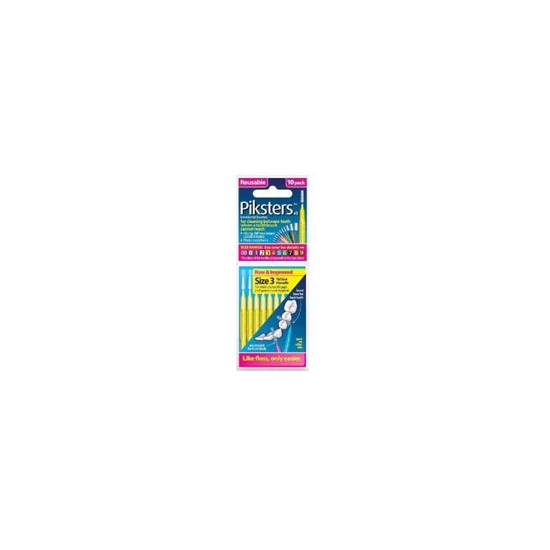 Piksters Interdental Brushes Pack of 10 Yellow 0.60 mm Value
