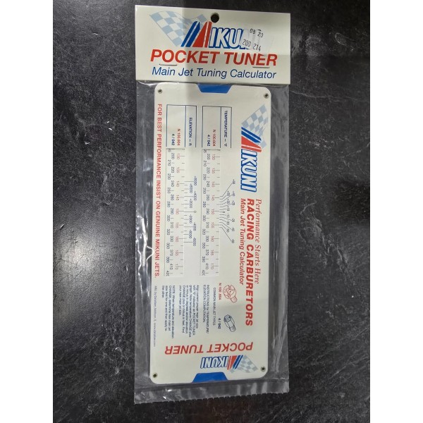 Mikuni Pocket Tuner | MK-550-TNR Carburetor jet size chart