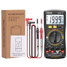SZ08+ Digital Professional Multimeter Voice Broadcast AC/DC Current Tester Multimetro Hz hFE Ohm Tool for Electrician (with Box Black)