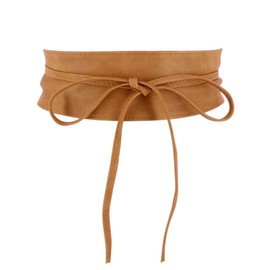 Fashiongen Women's Waist Belt Wide Obi Belt MICA - L-XL