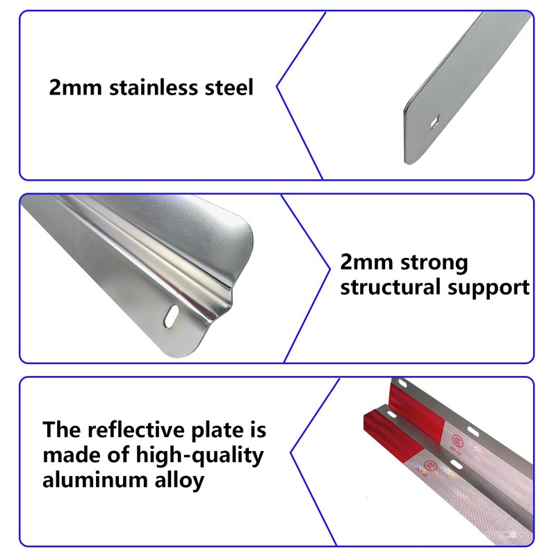 ANAQA Pair 24" Stainless Steel Mud Flap Weights and Backing