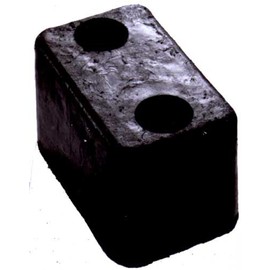 Durable Corporation-M-TB20 Rubber Molded Trailer Bumper, Rectangular, 2 Holes, 5-3/4" Length, 3-5/8" Width, 3-1/2" Depth