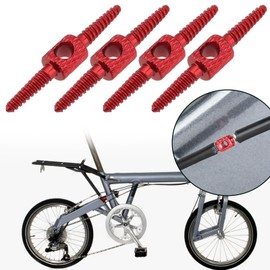 eMagTech Pack of 10 Bicycle Inner Tube Brake Bicycle Gear Cable Connection 26 mm Suitable for Mountain Bikes and Road Bikes Maintenance and Modification Red