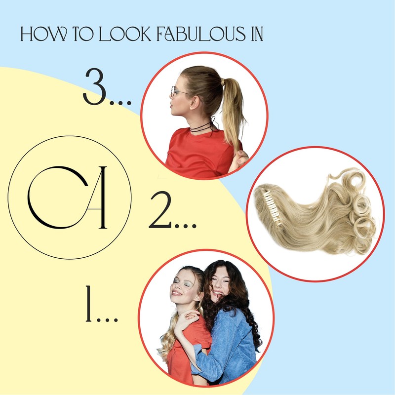 CAISHA by PRETTYSHOP 60 cm Ponytail Hair Extension, Voluminous, Lightly