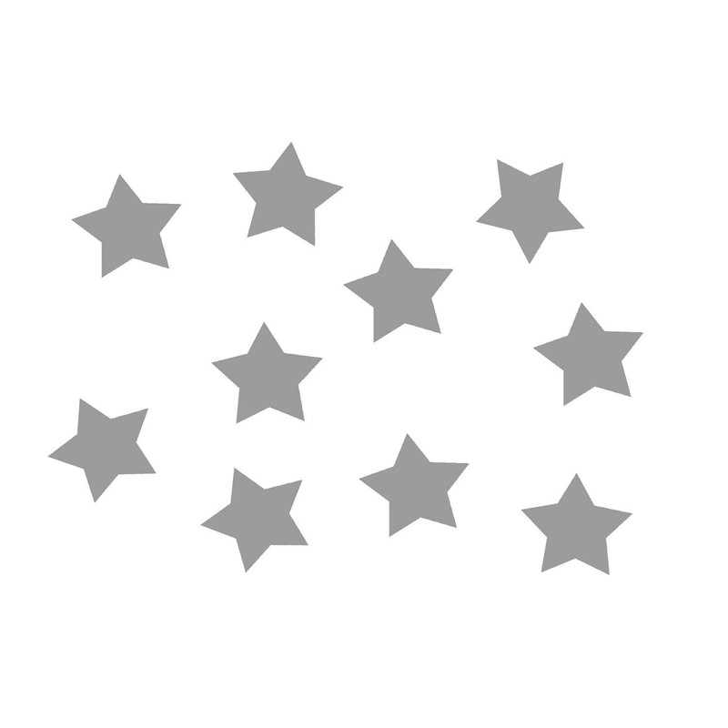 Miniblings 10 Iron-On Transfers Star 25 mm Flock Stars Colours