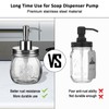 Amolliar 10 OZ Mason Jar Liquid Soap Dispenser, Stainless Steel