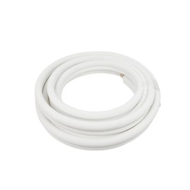 ICOOL 33 Ft. Mini Split Line, 1/4" & 1/2" O.D. Twin Copper Pipes, 3/8" Thickened PE Insulated Coil Copper Line for Air Conditioner HVAC Refrigeration and Heating Equipment