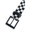 RED by EMP Unisex Black and White Checkerboard Belt, black/white
