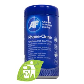 AF Phone & Headset Cleaning Wipes - Contains Alcohol - for Hotdesk, Desk, Call Centre, Games Consoles, Desk Telephone, Reception etc.