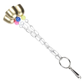 Pack of 3 Parrot Hanging Bell Toy Stainless Steel Pet Bird Cage Hanging Bells Suitable for Parrots and Birds