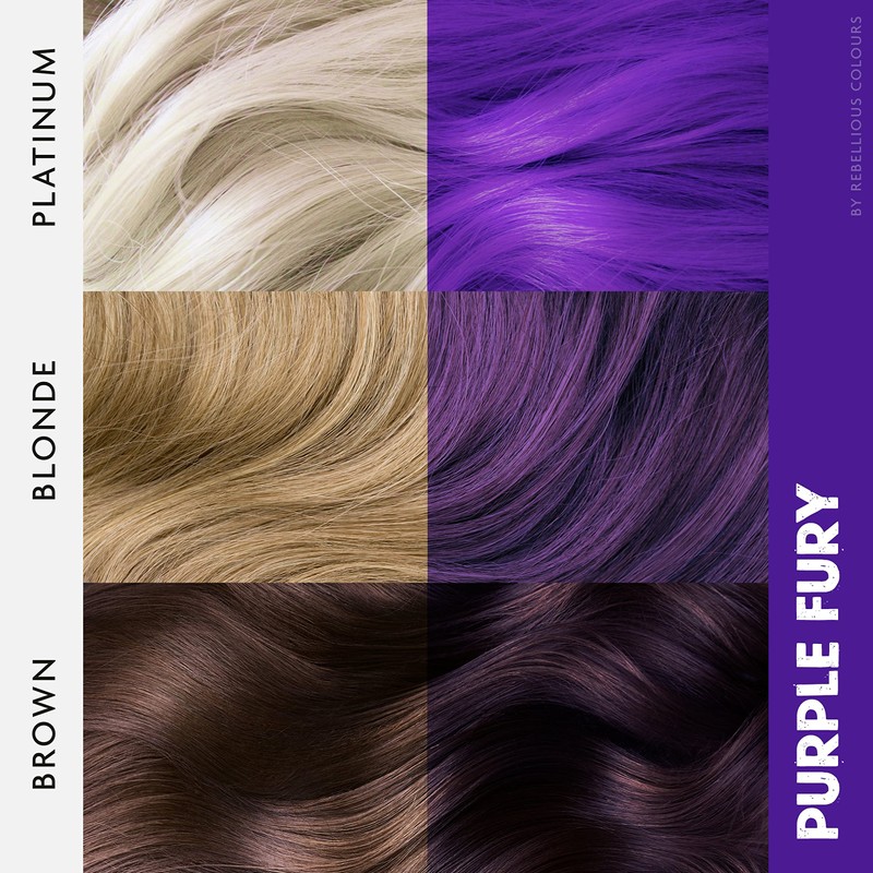 Rebellious Colours Vegan Semi Permanent Hair Dye Colour 100ml (Purple