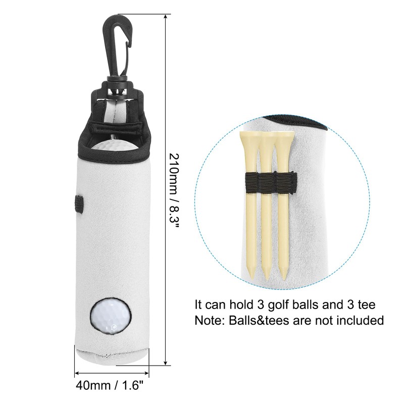 PATIKIL Golf Ball Carrying Bag Golf Tee Holder Pouch Portable