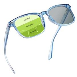 YEIN Progressive Multifocal Presbyopic Glasses, Photochromic Gray Sunglasses, 0.00/+1.75 Magnification for Men/Women