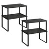 SONGMICS Cabinet Organizer Shelf, Set of 4 Kitchen Counter Shelves,