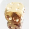 Wisafory Set of 4 Brass Dice Set, Six Sided Play