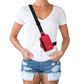 Peicees Small Crossbody Bag for Men Women Mini Sling Bag Travel Running Phone Daypack Cross Body Shoulder Bags with Keyholder, Rose